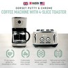 Haden 12 Cup Programmable Drip Coffee Maker Coffee Machine Bundled with Dorset 4 Slice Wide Slot Stainless Steel Toaster, Putty & Chrome - 2 of 4