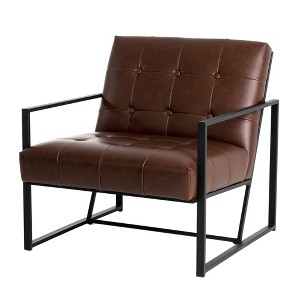 Pu leather accent chair top