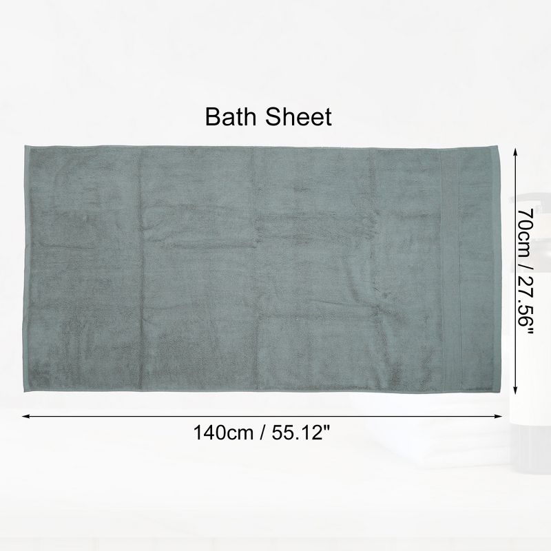 Unique Bargains Soft Absorbent Cotton Bath Towel for Bathroom kitchen Shower Towel Classic Design 1 Pcs, 4 of 7