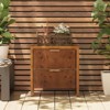 JIONJOY Wood Nightstand with 2 Drawers, Vintage Style Fully Assembled End Table for Bedroom or Living Room-Natural - 2 of 4