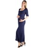 Maternity Casual Maxi Dress - 24seven Comfort Apparel™ - 2 of 4
