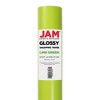 JAM PAPER Lime Green Glossy Gift Wrapping Paper Roll - 2 packs of 25 Sq. Ft.: Light Green Christmas Wrap, Solid Neon Design - 3 of 4
