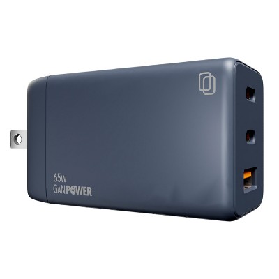 cellhelmet® 3-Port 65-Watt USB-C® and USB-A GaN Wall Charger in Gray