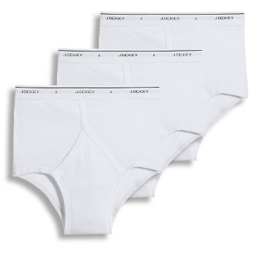 Jockey Men's Classic Full Rise Brief - 3 Pack 34 White : Target