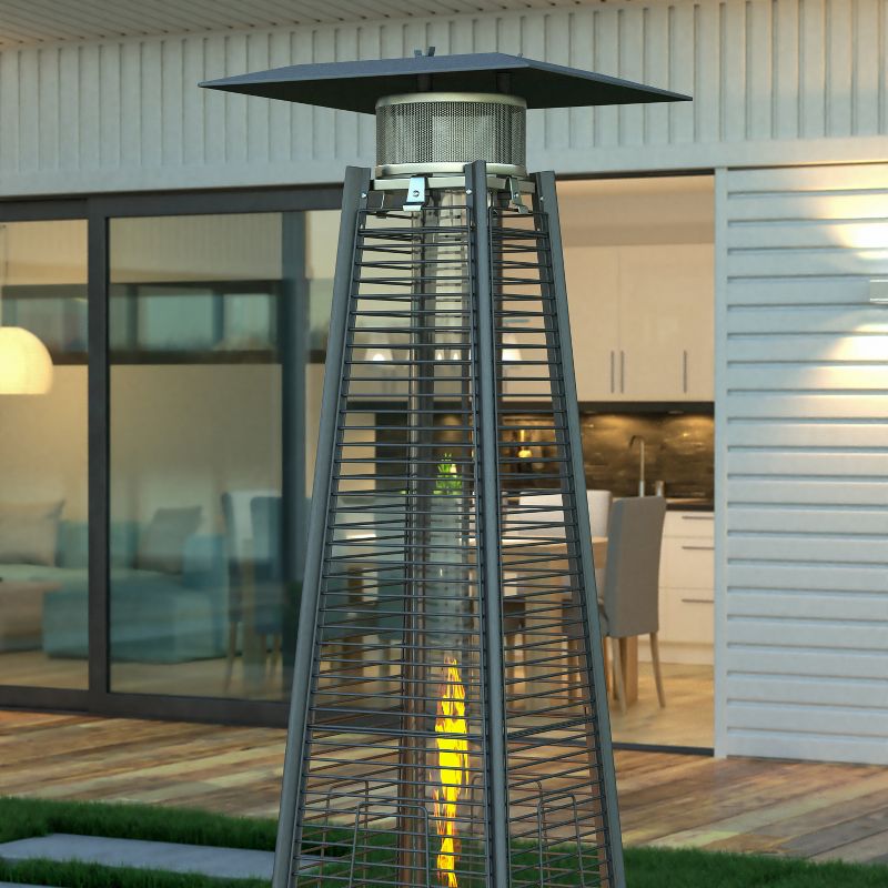 Emma and Oliver Outdoor Patio Heater - 7.5 Feet Round Steel Patio Heater - 42,000 BTU's, 3 of 11