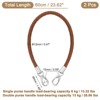 Unique Bargains PU Leather Braided Replacement Metal Buckles Purse Strap 2 Pcs - 2 of 4
