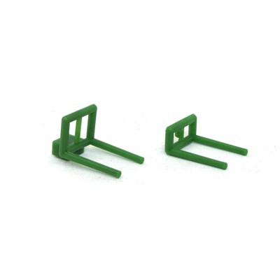Standi Toys 1/64 Green Plastic Loader Forks with Rear Hitch Bale Mover ST347