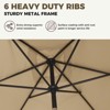 GARPROVM 10Ft UV-Resistant Rectangle Outdoor Patio Market Umbrella with Push Button Tilt & Crank - 3 of 4