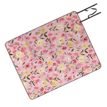 Ninola Design Fresh flowers Pink Picnic Blanket - Deny Designs