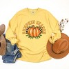 Simply Sage Market Pumpkin Season Checkered Garment Dyed Long Sleeve - 3 of 4