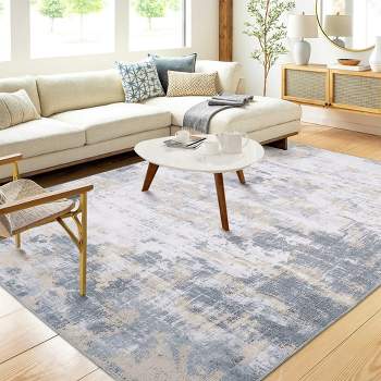WhizMax Area Rug Abstract Rug Distressed Mat Throw Floor Carpet for Bedroom Living Room