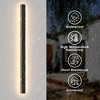 DORESshop 40 in. 30-Watt 3000K Black Hardwired Long Linear Outdoor Waterproof Integrated LED Wall Lantern Sconce(2-Pack) - 3 of 4