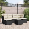 vidaXL Garden Sofa Set Black PE rattan, powder-coated steel, tempered glass - 2 of 4