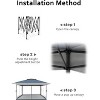 13x13FT Pop Up Gazebo,Outdoor Patio Gazebo with Mosquito Netting, Backyard Canopy Tent for Party Wedding Outdoor Dining - 2 of 4