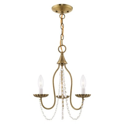 Livex Lighting Alessia 3 - Light Chandelier in  Antique Brass