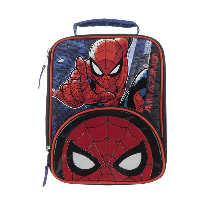 Spider-Man Kids&#39; Single Compartment Lunch Box with Zip Pocket - Blue, 1 of 7