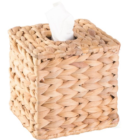 Vintiquewise Water Hyacinth Wicker Square Tissue Box Cover : Target