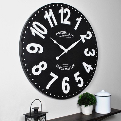 27" Sullivan Farmhouse Wall Clock Black - FirsTime & Co.