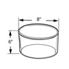 Azar Displays Clear Acrylic Cylinder, Plastic Round Container and Riser, 8"W x 6"H - 3 of 4