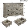 NicBex Farmhouse 5/7 Drawers Dresser for Bedroom,Chest of Drawers with Natural Texture for Dining Room,Living Room,Entryway,Hallway - 3 of 4