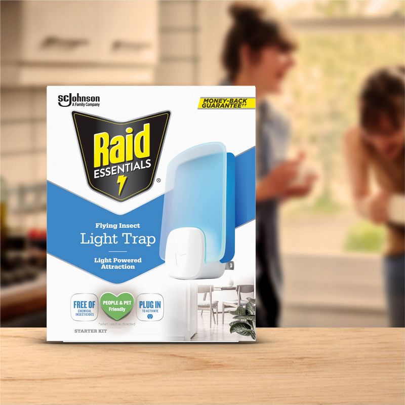 Raid Essentials Flying Insect Light Trap Starter Kit - 1 Device + 1 Refill, 3 of 24