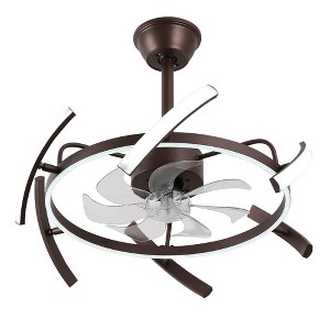 Bella Depot 24" Modern LED Ceiling Fan with Dimmable Light, 6-Speed Reversible with Remote and APP Control - 1 of 4