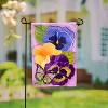 Evergreen Pansy & Butterfly Applique Garden Flag 12 x 18 Inches Indoor Outdoor Decor - 2 of 2