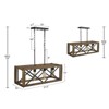LNC Laius 4-Lights 27.5" Farmhouse Rectangle Kitchen Island Pendant  Lights, Brown Wood and Antique Black - 3 of 4