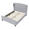 Merax Wingback Linen Upholstered Platform Bed - 3 of 4