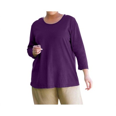 Women's 3/4 Sleeve U-Neck Long Sleeve Tunic - Plus - On The Plus Side