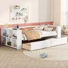 Whisen Twin Size Daybed with Built-in Bookcase and Drawers - 2 of 4