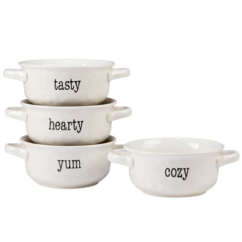 Adewnest Oversized Soup Bowls with Handles : 38 Ounce Soup Mug with Handle  - Microwave Safe Large Ceramic Bowl with Lid - Wide Large Soup Cup - White