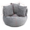 Bean Bag Lounger Modern with High Backrest and Foam Filling for Living Room or Bedroom 45in Wide-3irtyhousy - 4 of 4