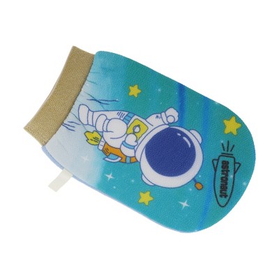 Unique Bargains Cartoon Astronaut Shower Gloves for Bathroom 7.87"x5.12" 1 Pc