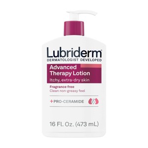 Lubriderm Advanced Therapy Moisturizing Body Lotion for Extra Dry Skin with Pro Vitamin B5 - Fragrance Free - 16 fl oz - 1 of 4