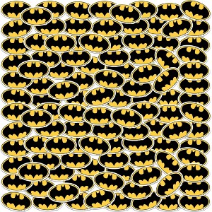 Batman Bat Logo 100ct Vinyl Large Deluxe Stickers Variety Pack - 1 of 3