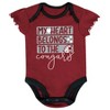 NCAA Washington State Cougars Infant Girls' 3pk Bodysuit Set - 2 of 4