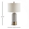 Plum & Post 27.75" Scully Cylinder Modern 60W Natural Concrete Brass & Antique Bronze Office Desk End Table Lamp - 2 of 4