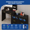 Corner Makeup Vanity Desk With LED Lighted Mirror Power Outlet And Storage With 10 Drawers Vanity Table Includes Stool For Bedroom - 2 of 4