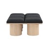 Meridian Furniture,Pavilion Black Boucle Fabric Bench - 3 of 4
