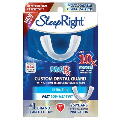 SleepRight ProRx Dental Guard – Moldable Mouth Guard for Teeth Grinding, Clenching, and Bruxism – Ultra-Thin, Custom-Fit, Durable and Comfortable