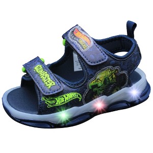 Hot Wheels Monster Trucks Toddler Boys Light-Up Sandals - 1 of 4