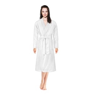 Luxurious Women Spa Bathrobe, Plush, 2-Ply Design, Full Length - Made in USA Small - 52" Long - 1 of 1