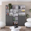 NicBex 11 Shelves File Cabinet with 2 Cabinets,Office Cabinet with Tier-Shelving Design,Lateral Storage Cabinet,Filing Cabinet for Home Office - 2 of 4