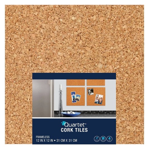 Quartet 12 X 12 4pk Natural Cork Tiles Frameless Modular Target