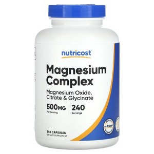 Nutricost Magnesium Complex, 500 mg, 240 Capsules - 1 of 2