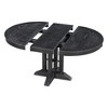 Dexmalle Black Farmhouse Extendable Dining Table with Wood Pattern - 4 of 4