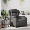 vidaXL Gray Faux Leather Massage Recliner Chair with Manual Recline, Cup Holders, USB Vibration Massage Function, and Padded Seating - 2 of 4