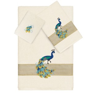 Linum Home Textiles 100% Turkish Cotton PENELOPE Embellished Towel Set - 1 of 4