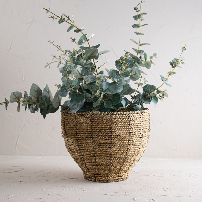 Large Dry Basket Planter Seagrass & Metal - Foreside Home & Garden, 2 of 7